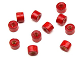 Цилиндър - червен 5x4mm, отвор 2mm - 25g ≈ 530 бр.