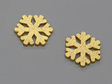 Снежинка златна 20mm, дебелина 2.4mm - 100 бр.