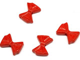 Панделка червена - 12x9x3mm, отвор 1.5mm - 50g ≈ 214 бр.