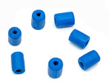 Цилиндър син d=6mm, височина 8mm, отвор 2mm - 500g ≈ 4400 бр.