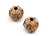Топче кафяво футболна топка d=12mm, отвор 3mm  - 500g ≈ 500 бр.