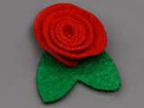Роза червена 39x34mm - 100 бр.