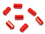 Цилиндър червен 4x8mm, отвор 1.7mm - 25g ≈ 321 бр.