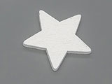 Звезда бяла 30x28mm, дебелина 2.4mm - 100 бр.
