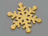Снежинка златна 40mm, дебелина 2.5mm - 100 бр.