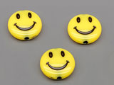 Усмивка жълта d=13.5mm, дебелина 5mm, отвор 1.8mm - 25g ≈ 45 бр.