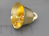 Камбанка цвят злато 26x30.5mm, oтвор халка 3.5mm - 50 бр.