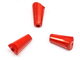 Мънисто червено 6x11mm, отвор 1.5mm - 25g ≈ 115 бр.