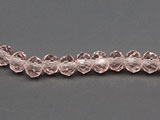 Наниз кристал розов - d=6mm, височина 5mm, отвор 1mm, дължина 45сm ≈ 99-100 бр. - 10 бр.