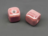 Куб розов 11x11x11mm, отвор 3mm - 100бр.