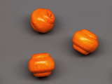 Мънисто оранжево 9x7.5mm, отвор 2mm - 50g ≈ 240 бр.