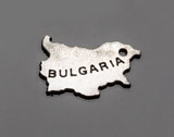Карта България цвят сребро, 16x26x1.5mm, отвор 1.8mm - 10бр.