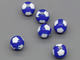 Футболна топка синьо и бяло d=8mm, отвор 2mm - 400g ≈ 1392 бр.