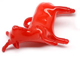 Коза червена 35x40mm, отвор халка 3.5mm  - 5 бр.