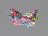 Пеперуда цветна 16.5x25mm, отвор халки 1.8mm - 5 бр.