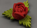 Роза червена 38x42x17mm - 10 бр.