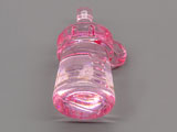 Бебешко шише розово, 16.8x33.5mm, отвор халка 3.5mm - 50g ≈ 10 бр.