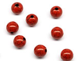 Топчета - червени d=8mm, отвор 1.5mm - 400g ≈ 1408 бр.
