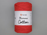 Прежда червена YarnArt Macrame Cotton - 80% памук, 20% полиестер - 250g ≈ 225m