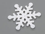Снежинка сребърна 40mm, дебелина 2.5mm - 10 бр.