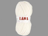 Прежда LANA бяла - 100% вълна - 100g