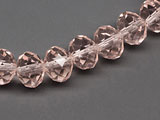 Наниз кристал розов - d=10mm, височина 8mm, отвор 1mm, дължина 56сm ≈ 71-72бр. - 1бр.