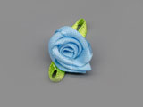 Роза с листа синя 16x25mm - 20 бр.