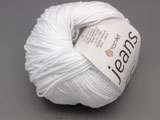 Прежда бяла YarnArt jeans бяла 45%, 55% памук - 50g ≈ 160m