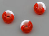 Топче бяло и прозрачно червено d=11.5mm, височина 9.5mm, отвор 5mm - 500g ≈ 800 бр.