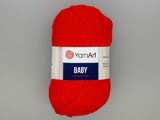 Прежда червена Yarnart Baby 100% акрил - 50g - 150m